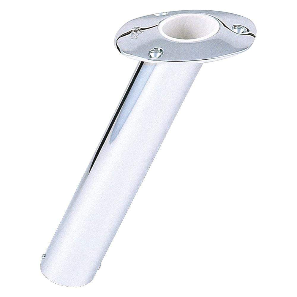 Lee's Tackle Inc. Qualifies for Free Shipping Lee's 30-Degree Chrome Flush-Mount Rod Holder 2.25" OD #RH530SS