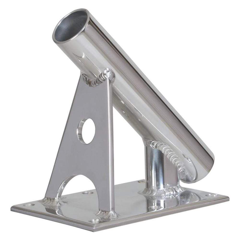 Lee's Tackle Inc. Qualifies for Free Shipping Lee's Cetner Rigger Holder 45 Deg 1.5" Tripod Bright Silver #MX7003CR