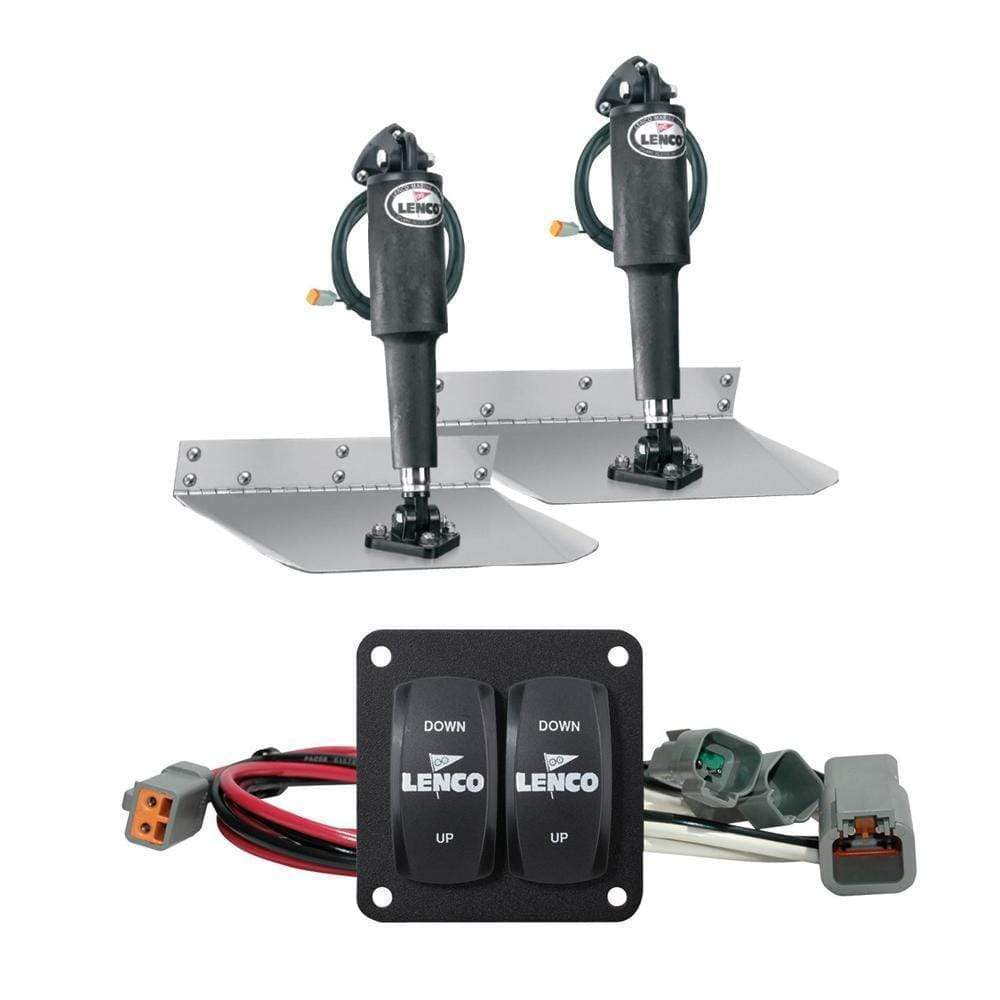 Lenco 12" x 12" Standard Trim Tab Kit with Double Rocker #15103-104