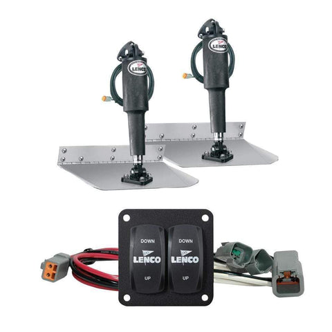 Lenco 12" x 12" Standard Trim Tab Kit with Double Rocker #15103-104