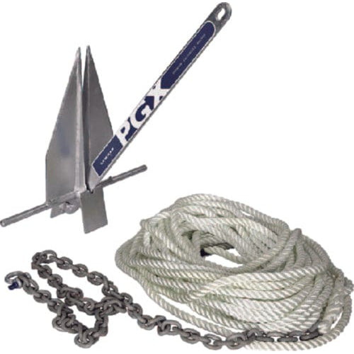 Lewmar Qualifies for Free Shipping Lewmar Kit PGX 12 lb Anchor Package with Rope & Chain #69600928