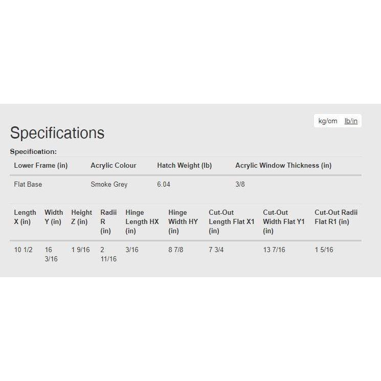 Lewmar Qualifies for Free Shipping Lewmar Size 20 Ocean Series Hatch Flat Base #39620050