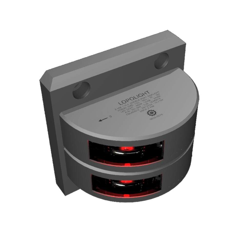 Lopolight Qualifies for Free Shipping Lopolight Double Red Port Sidelight 2nm Silver Housing #301-002ST