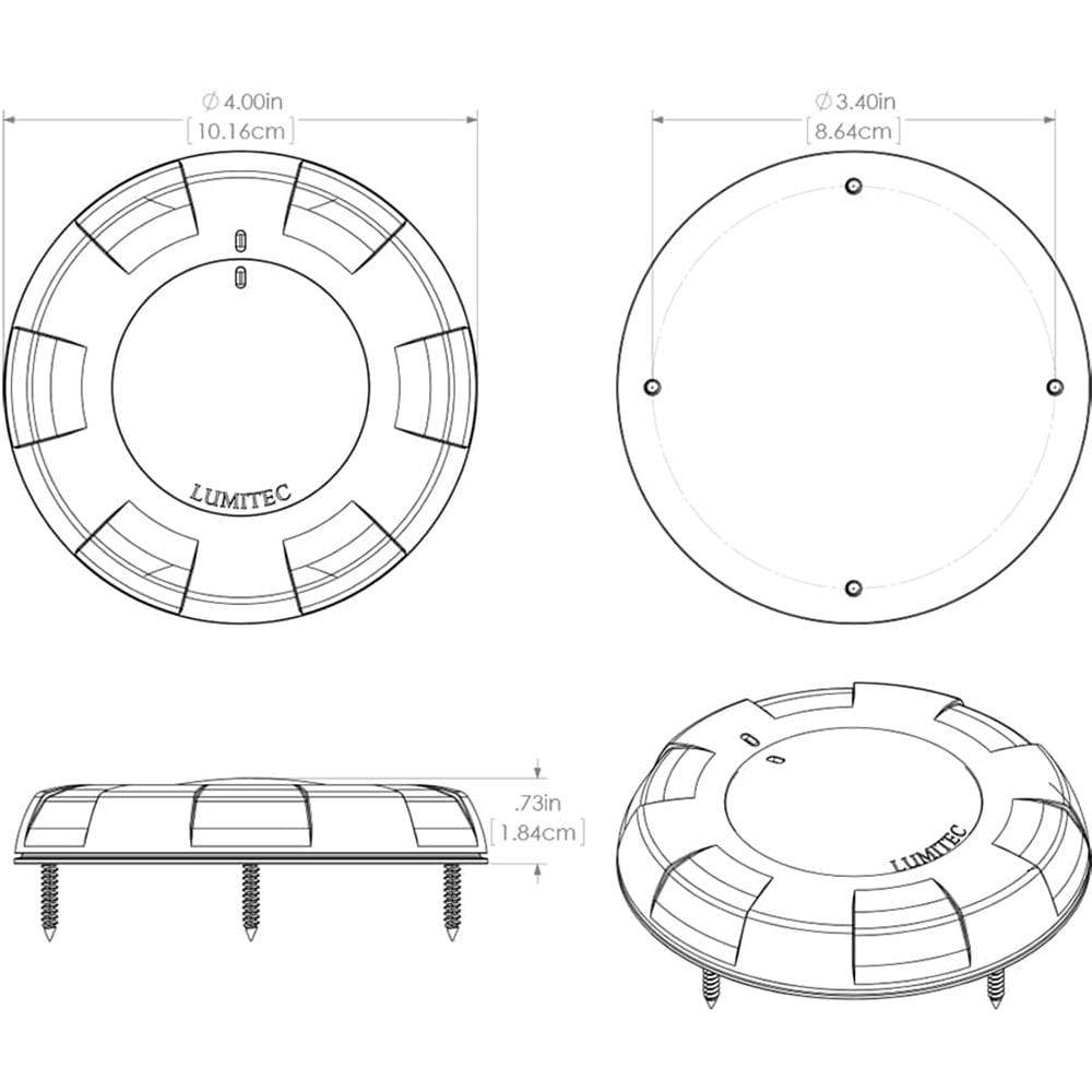 Lumitec Qualifies for Free Shipping Lumitec Aurora LED Dome Light White Output 12v #101077