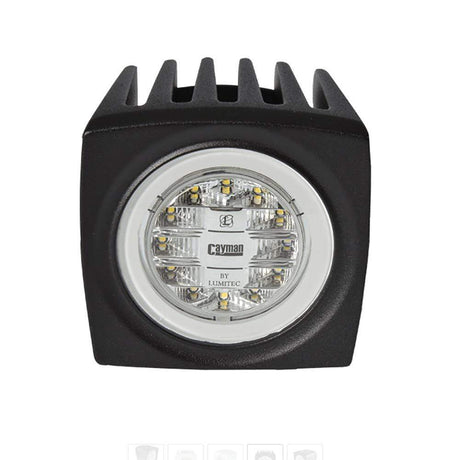 Lumitec Cayman Flood Light White/Blue Light Black Housing #101257