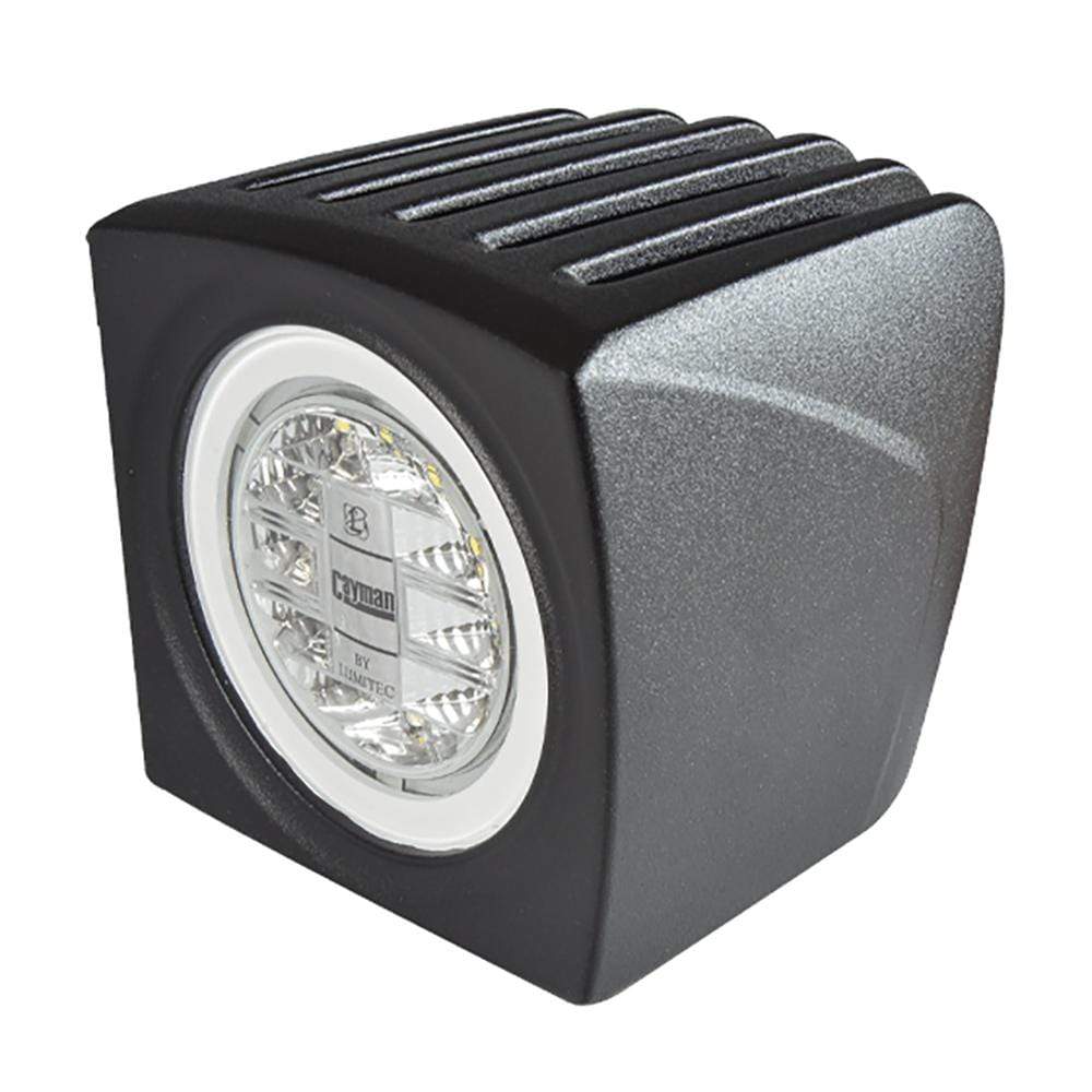 Lumitec Cayman Flood Light White/Blue Light Black Housing #101257