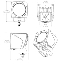 Lumitec Cayman Flood Light White/Blue Light White Housing #101251