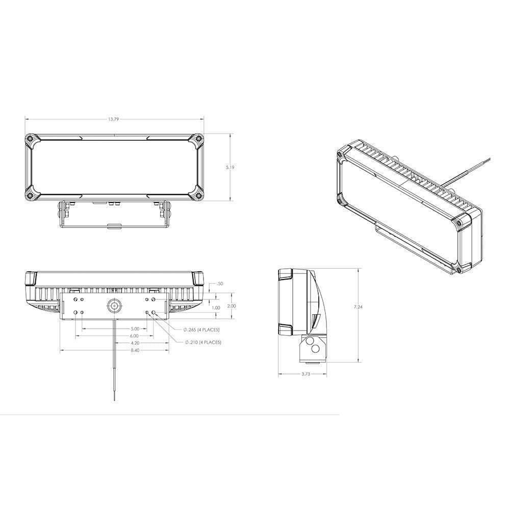 Lumitec Qualifies for Free Shipping Lumitec Maxillume TR150 LED Flood Light Trunnion Mount #101413