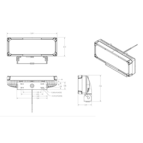 Lumitec Qualifies for Free Shipping Lumitec Maxillume TR150 LED Flood Light Trunnion Mount #101413