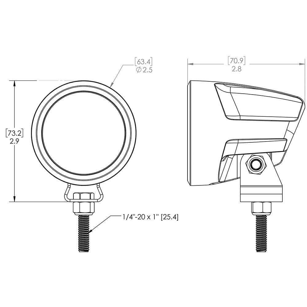 Lumitec Pinnacle White Light Black Housing Bracket Mount #101432