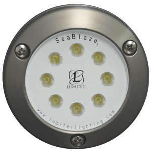 Lumitec Qualifies for Free Shipping Lumitec SeaBlaze 3 Underwater Light 2 Color White/Blue #101058