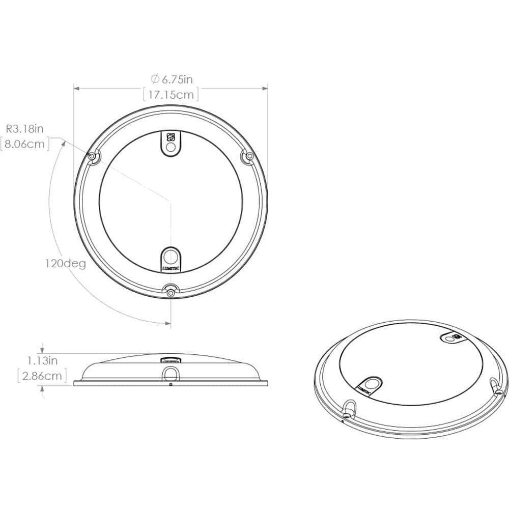 Lumitec Qualifies for Free Shipping Lumitec Touchdome Dome Light Dimmable White and Dimmable Red #101098
