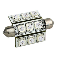 Lunasea Lighting Qualifies for Free Shipping Lunasea White LED Bulb 42mm Festoon 9-LED 8v-30v DC #LLB-189W-21-OZ