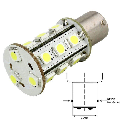 Lunasea Lighting Qualifies for Free Shipping Lunasea White LED Bulb BAY15D 12v AC or 10-30v DC #LLB-26EW-21-00