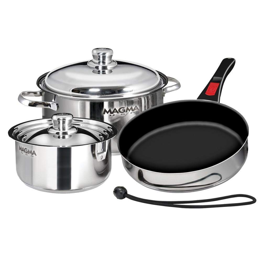 Magma Products Qualifies for Free Shipping Magma Nestable 7-pc SS Slate Black Ceramica Cookware #A10-363-2
