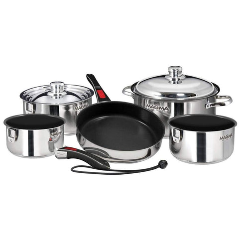 Magma Products Qualifies for Free Shipping Magma Nesting 10-pc SS Slate Black Ceramica Cookware #A10-366-2-IND