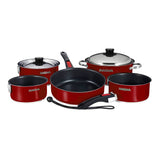 Magma Products Qualifies for Free Shipping Magma Nesting 10-Piece Red Slate Black Ceramica Induction #A10-366-MR-2-IN