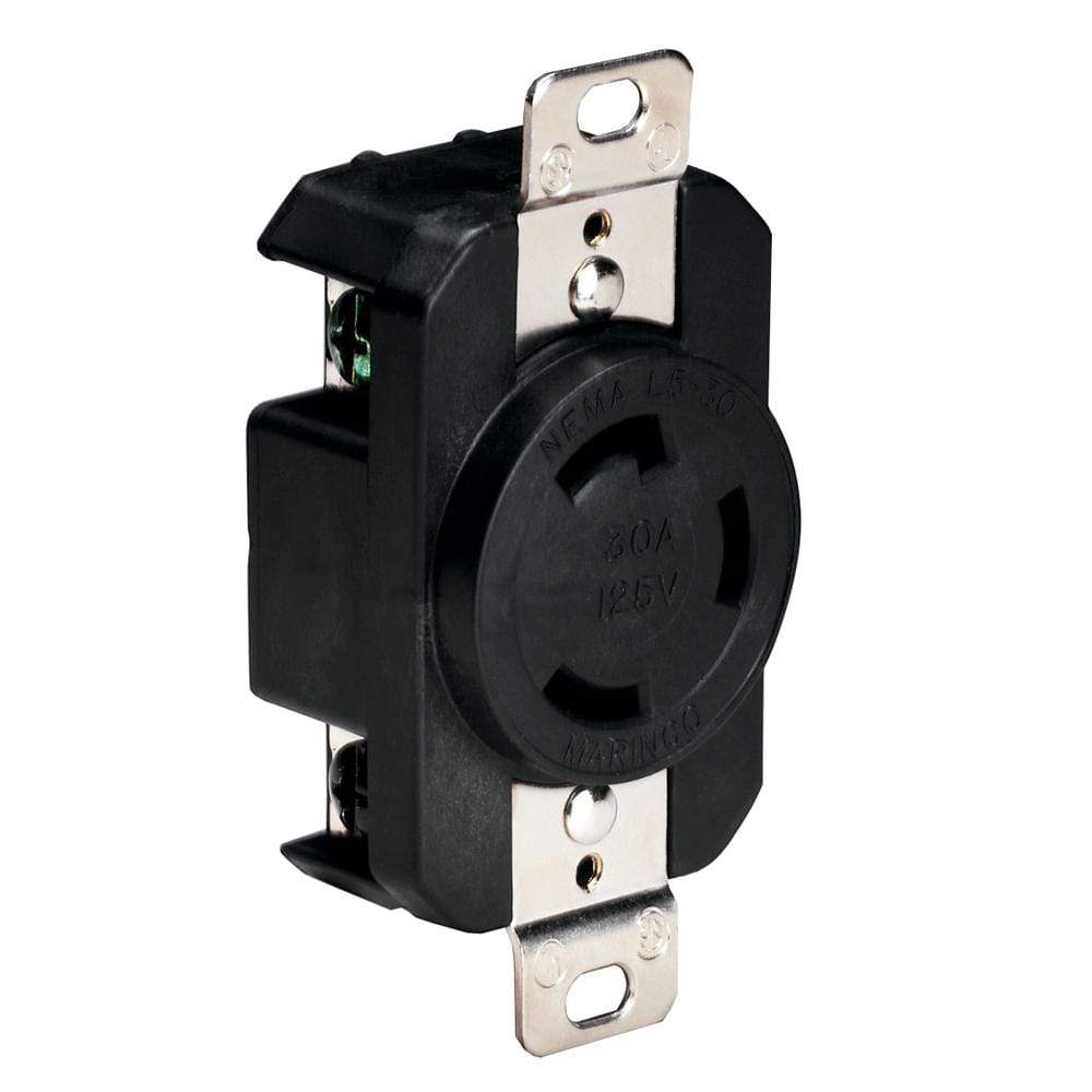 Marinco Recreational Group Qualifies for Free Shipping Marinco 125v 30a Locking Receptacle Black #305CRRB