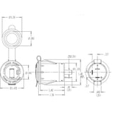 Marinco Recreational Group Qualifies for Free Shipping Marinco 12v Receptacle Black Snap-in #12VRCSP.OEM