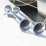 Marinco 24v Chrome Plated Dual Trumpet Air Horn #10624