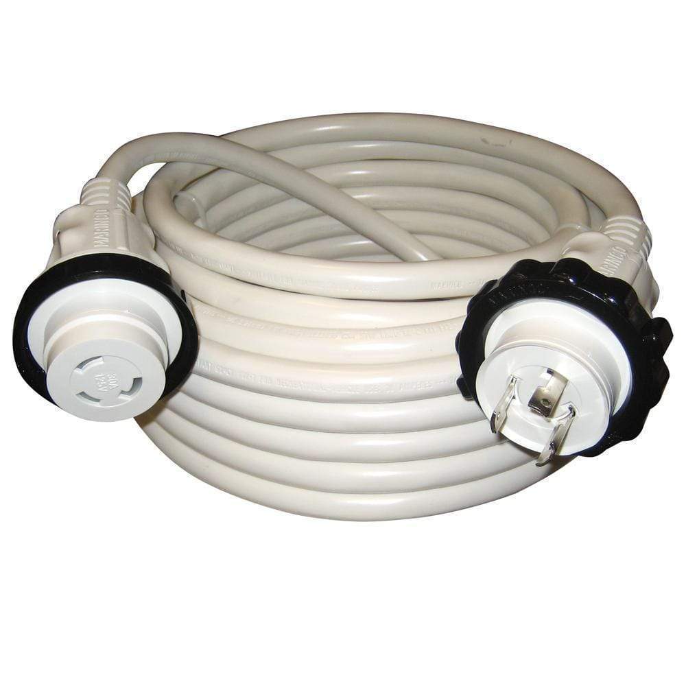 Marinco 30a 50' White Cord Set #199120