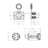 Marinco Recreational Group Qualifies for Free Shipping Marinco 70a Trolling Motor Plug and Receptacle #12VCPS3