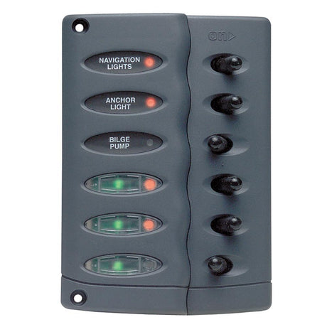 Marinco Recreational Group Qualifies for Free Shipping Marinco Contour Switch Panel 6-Switch 3 Inline Fuses #CSP6-F