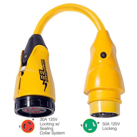 Marinco Recreational Group Qualifies for Free Shipping Marinco EEL Pigtail Adapter 50a 125v M/30a F #P503-30