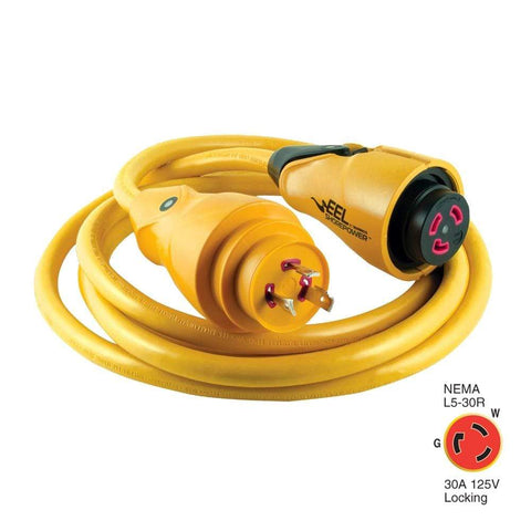Marinco Recreational Group Qualifies for Free Shipping Marinco EEL Shorepower Cordset 30a 125v 12' Yellow #CS30-12