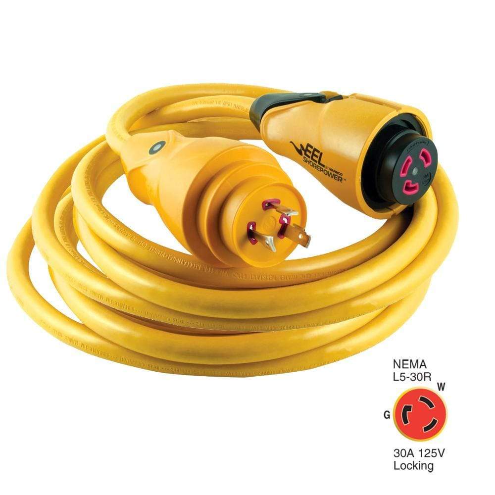 Marinco Recreational Group Qualifies for Free Shipping Marinco EEL Shorepower Cordset 30a 125v 25' Yellow #CS30-25
