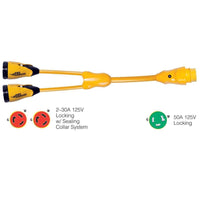 Marinco Recreational Group Qualifies for Free Shipping Marinco EEL Y-Adapter 50A125V Male #Y503-2-30