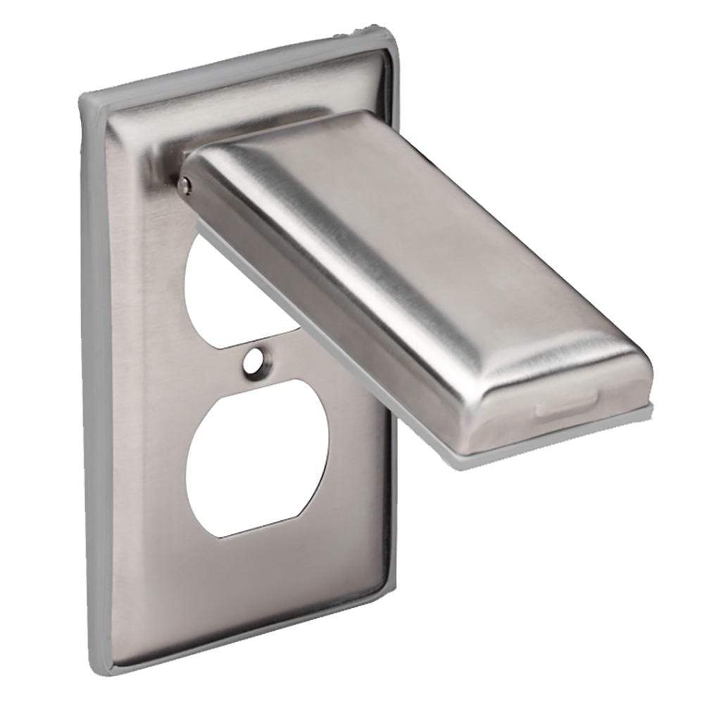 Marinco Recreational Group Not Qualified for Free Shipping Marinco Stainless Cover for Duplex Receptacle with Lid #7879CR