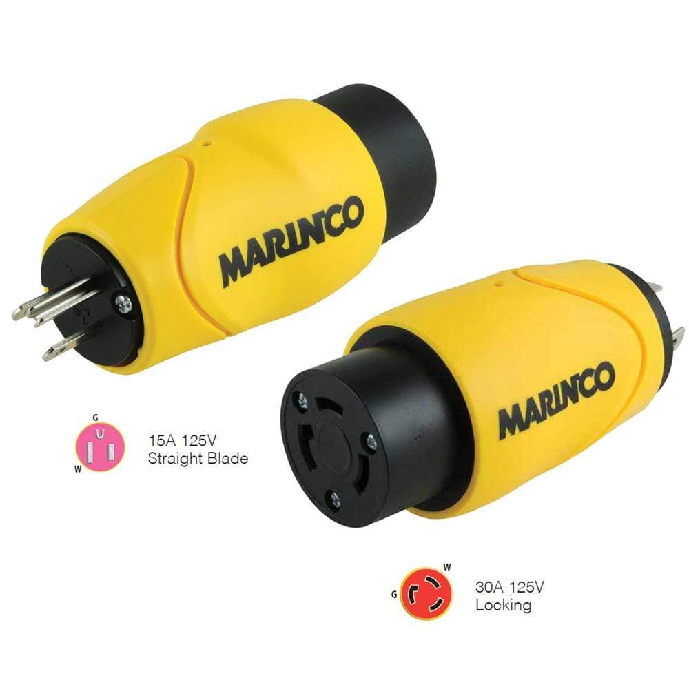 Marinco Recreational Group Qualifies for Free Shipping Marinco Straight Adapter 15a Straight Male to 30a #S15-30