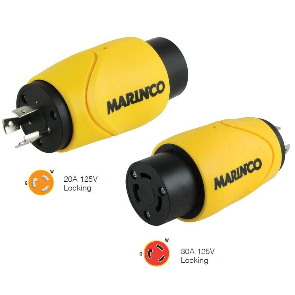 Marinco Recreational Group Qualifies for Free Shipping Marinco Straight Adapter 20a Locking Male to 30a Locking #S20-30