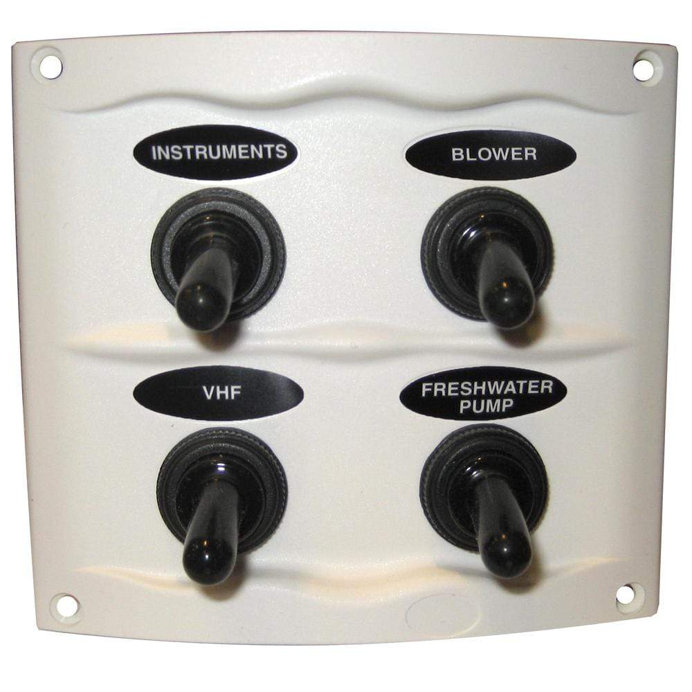 Marinco Recreational Group Qualifies for Free Shipping Marinco Waterproof Switch Panel 4-Switch White #900-4WPW