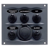 Marinco Recreational Group Qualifies for Free Shipping Marinco Waterproof Switch Panel 5-Switch 12v Grey #900-5WPS