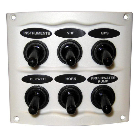 Marinco Recreational Group Qualifies for Free Shipping Marinco Waterproof Switch Panel 6-Switch White #900-6WPW