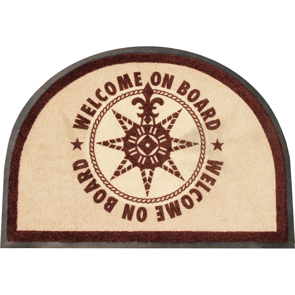 Marine Business Qualifies for Free Shipping Marine Business Floor Mat Welcome On Board Brown Round #41218