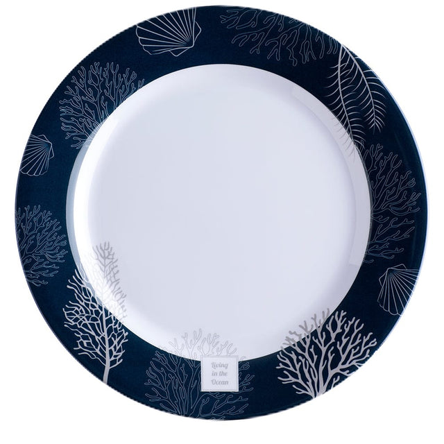 Marine Business Qualifies for Free Shipping Marine Business Living Flat Plate Round 10" Set-6 #18001C