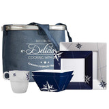 Marine Business Qualifies for Free Shipping Marine Business Northwind 24-pc Square Tableware Set & Basket #15146