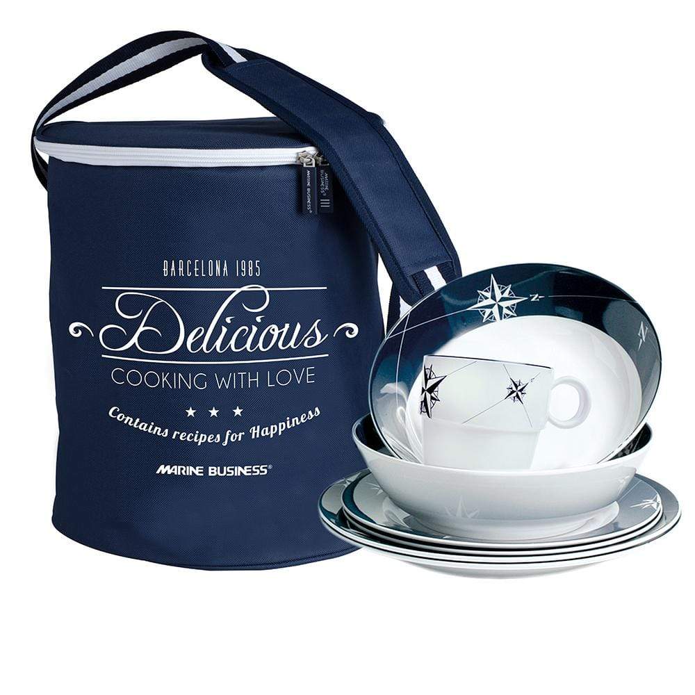 Marine Business Qualifies for Free Shipping Marine Business Northwind 24-pc Tableware Set & Basket #15144