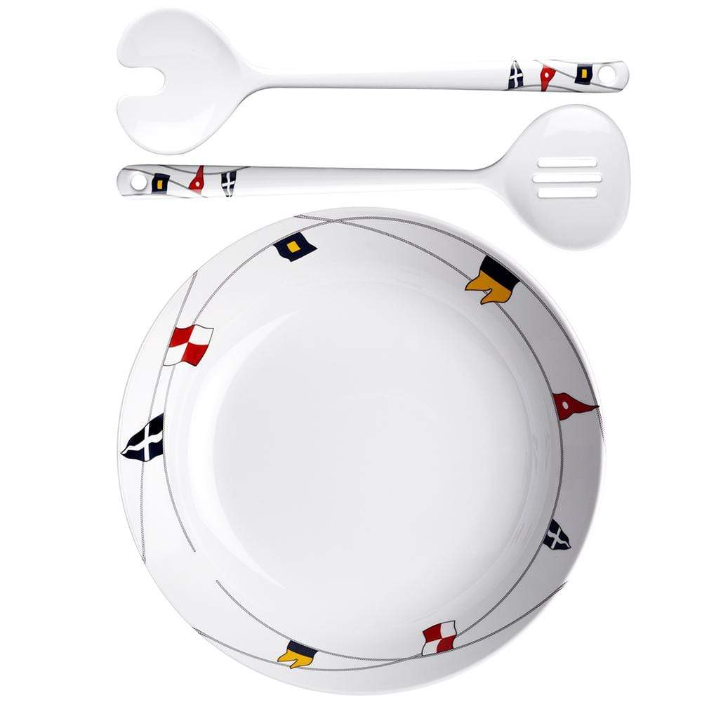Marine Business Qualifies for Free Shipping Marine Business Regata Salad Bowl & Cutlery #12008