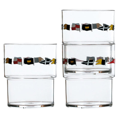 Marine Business Qualifies for Free Shipping Marine Business Regata Stackable Glass Set-12 #12103C