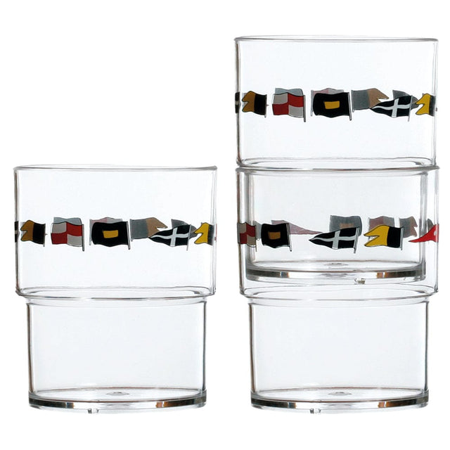 Marine Business Qualifies for Free Shipping Marine Business Regata Stackable Glass Set-12 #12103C