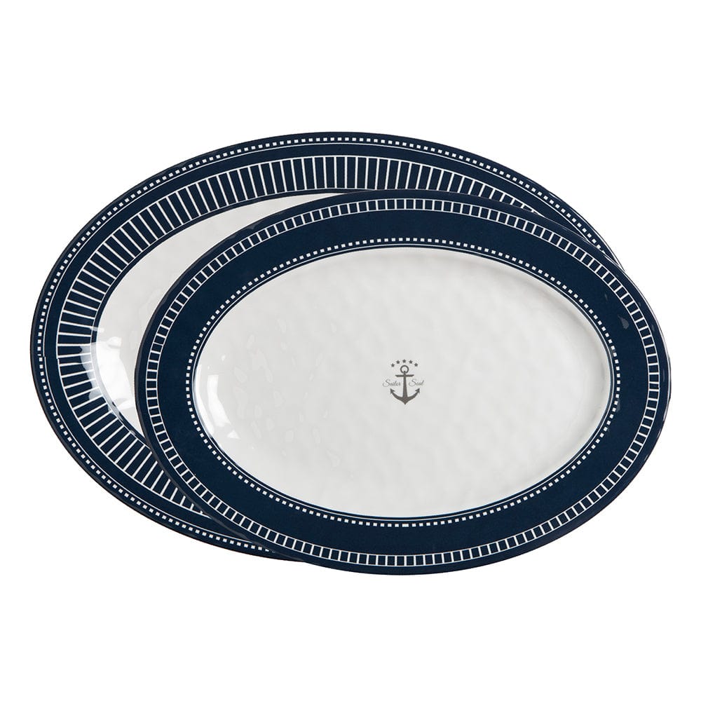Marine Business Qualifies for Free Shipping Marine Business Sailor Soul Oval Serving Platters Set-2 #14009