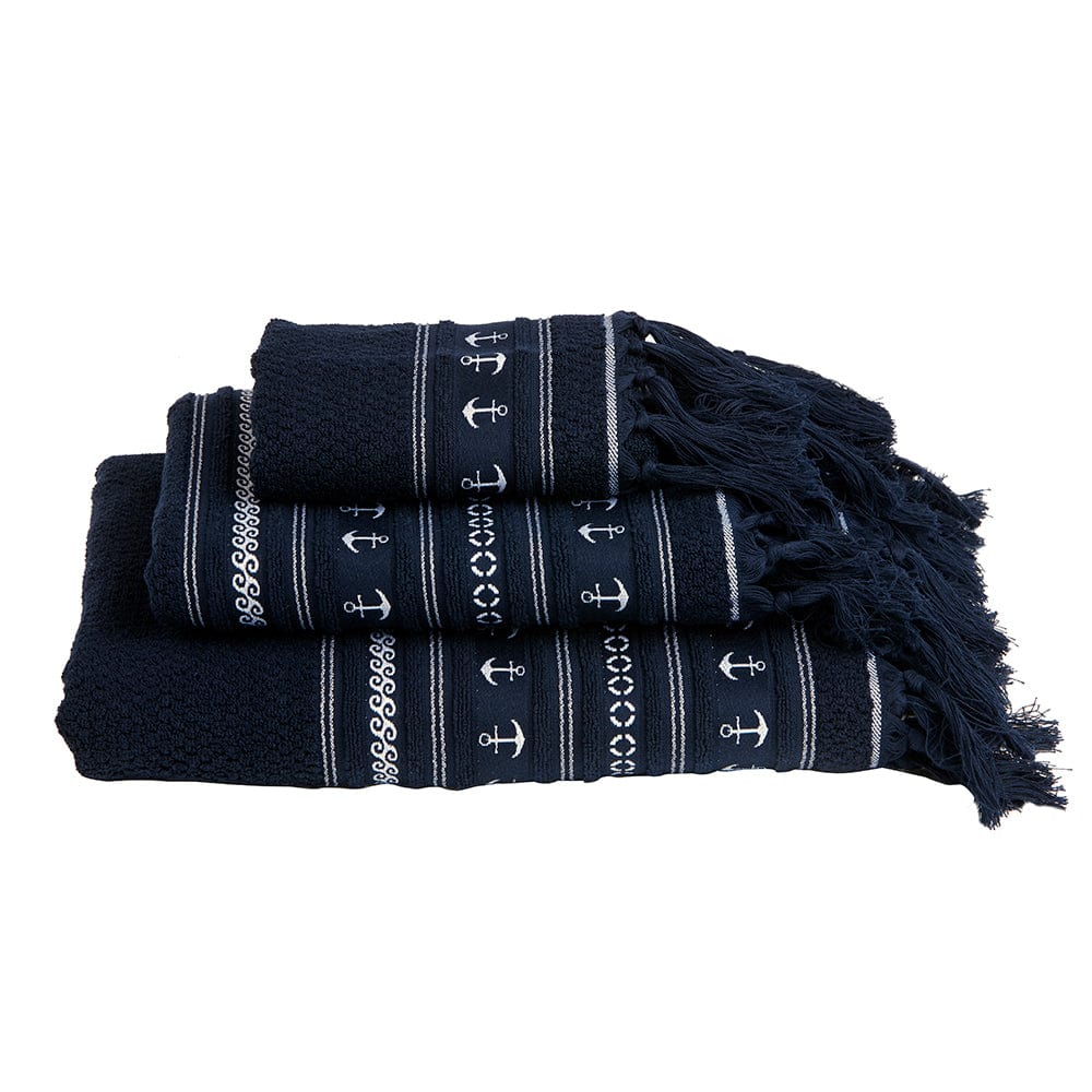 Marine Business Qualifies for Free Shipping Marine Business Santorini Towel Set Anchors Navy #53102