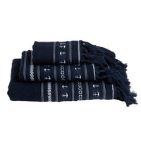 Marine Business Qualifies for Free Shipping Marine Business Santorini Towel Set Anchors Navy #53102