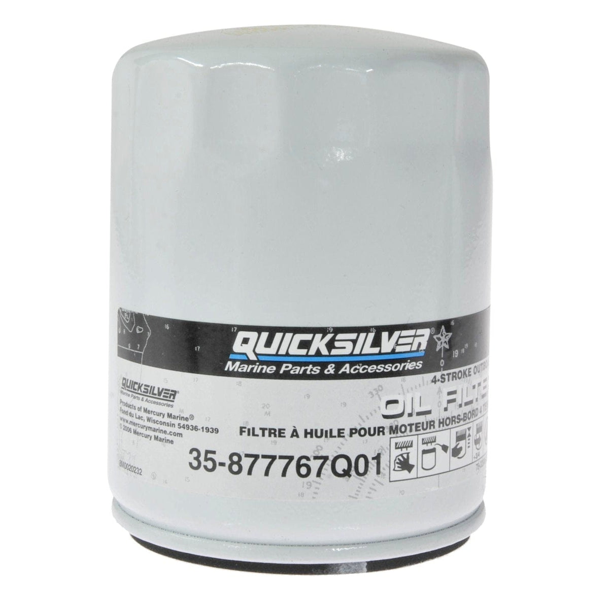 Mercury Marine Qualifies for Free Shipping Mercury 4-stroke Outboard Oil Filter #877767Q01