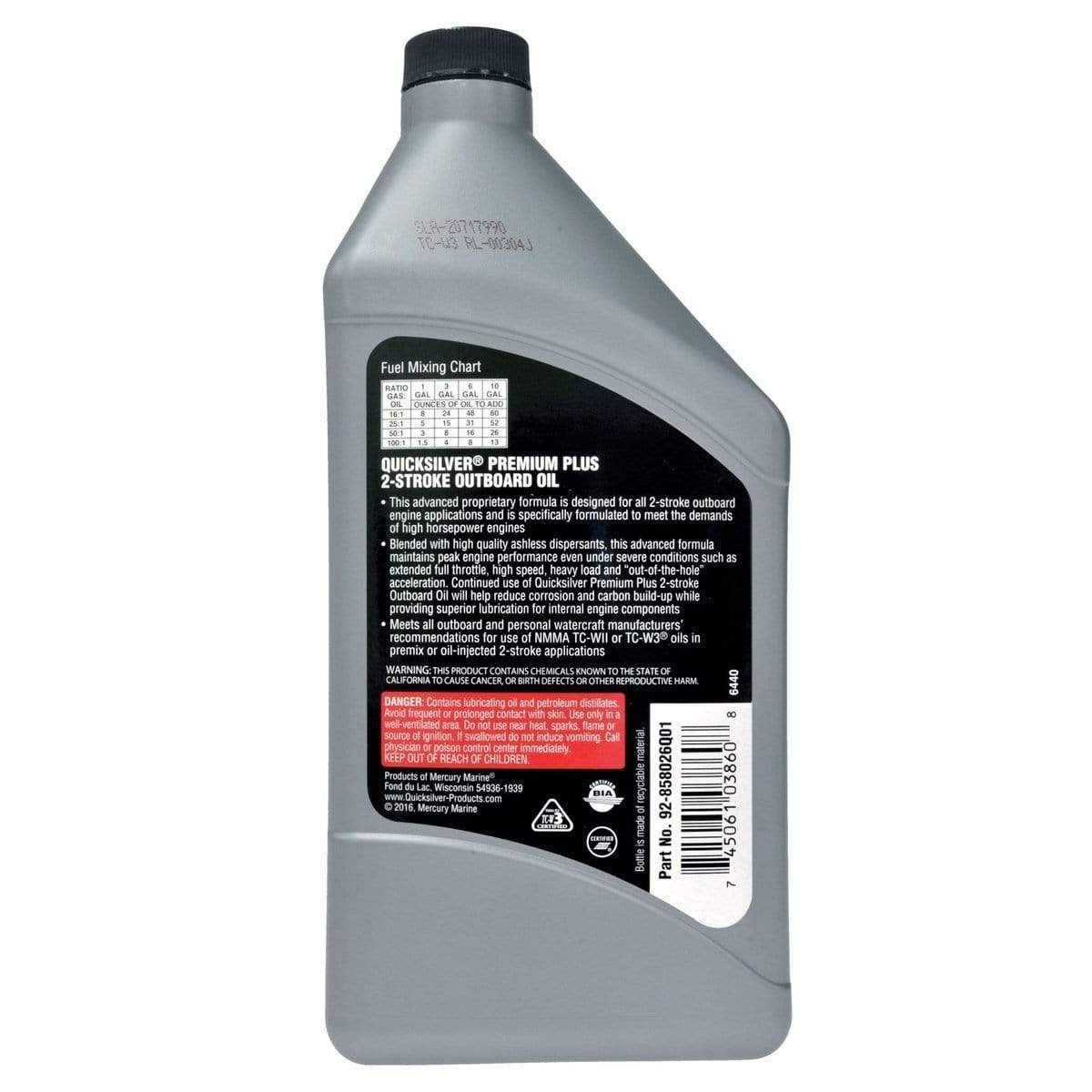 Mercury Marine Qualifies for Free Shipping Mercury Marine 2-Cycle Oil Quart #92-858026Q01