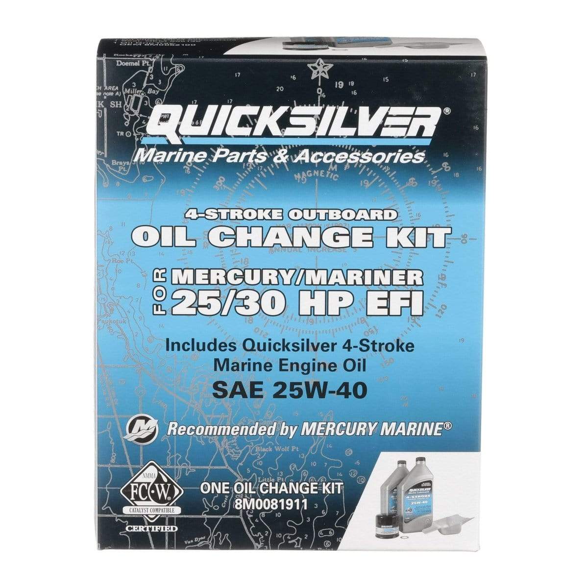 Mercury Marine Qualifies for Free Shipping Mercury Marine 25/30 HP EFI 25W40 Oil Change Kit #8M0081911